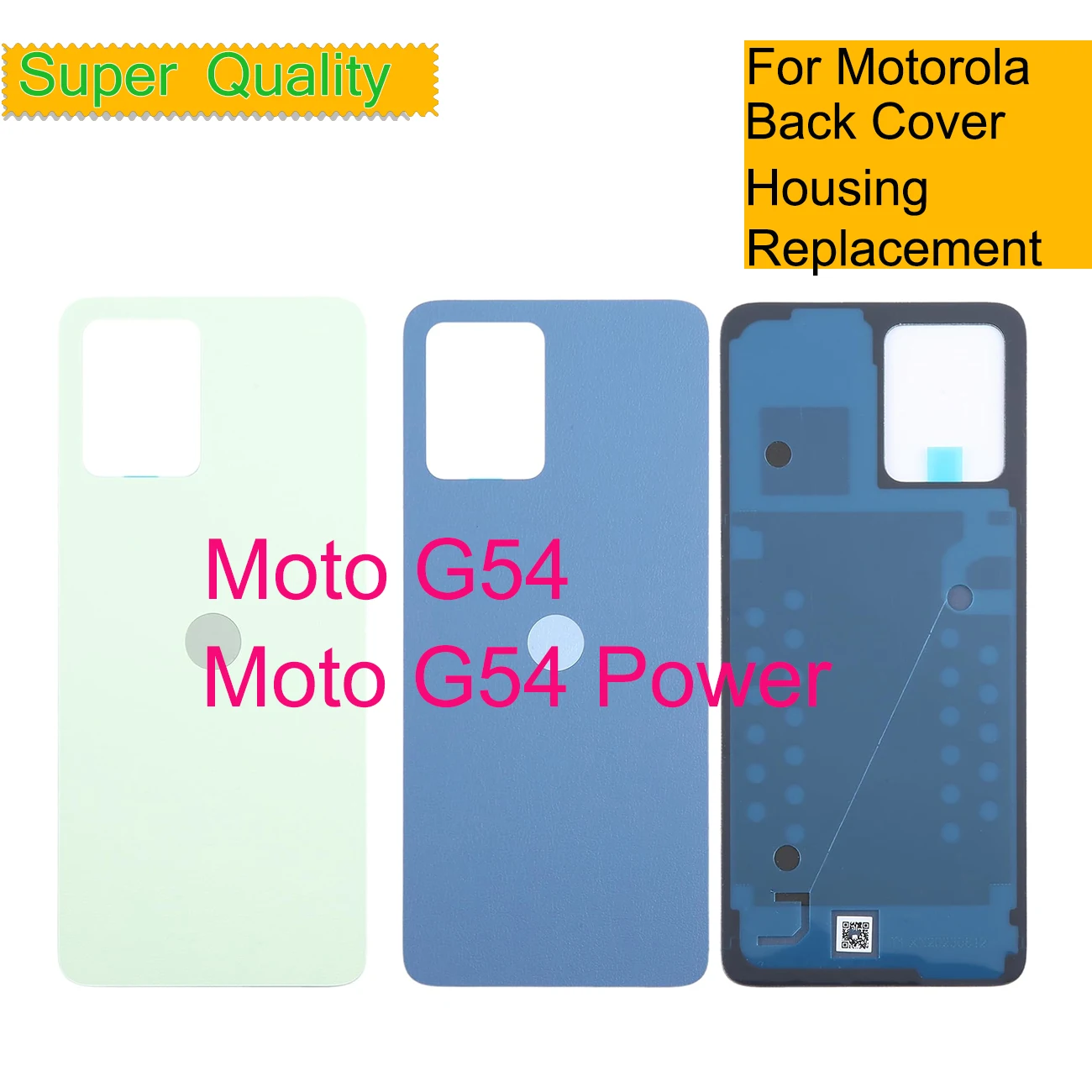 

10Pcs/Lot For Motorola Moto G54 and G54 Power Battery Cover Housing Back Rear Case Door Chassis Shell Replacement