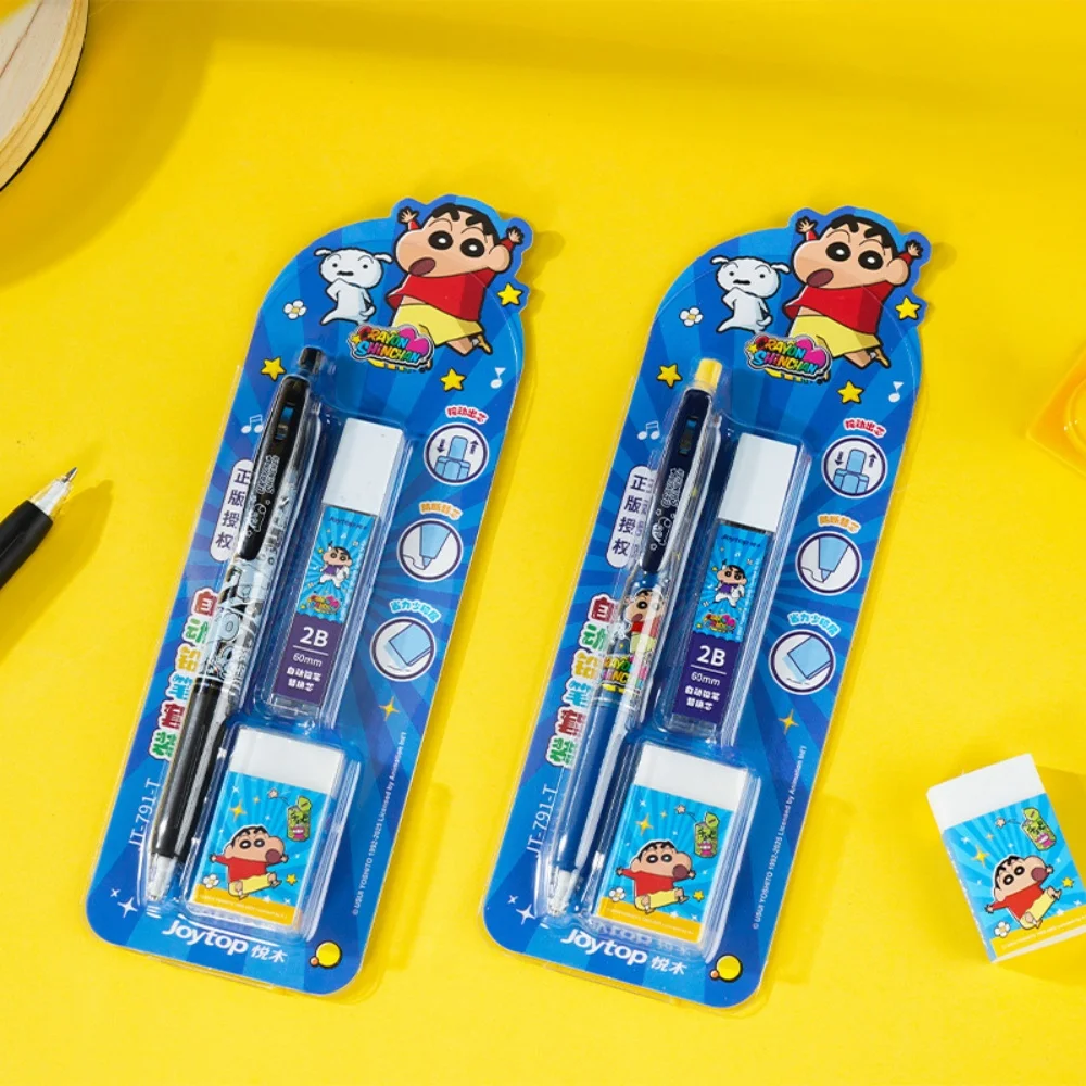 Genuine Crayon Shin-chan 0.5mm Mechanical Pen Automatic Pen with Refills for School Supplies Office Stationery Girls Gifts