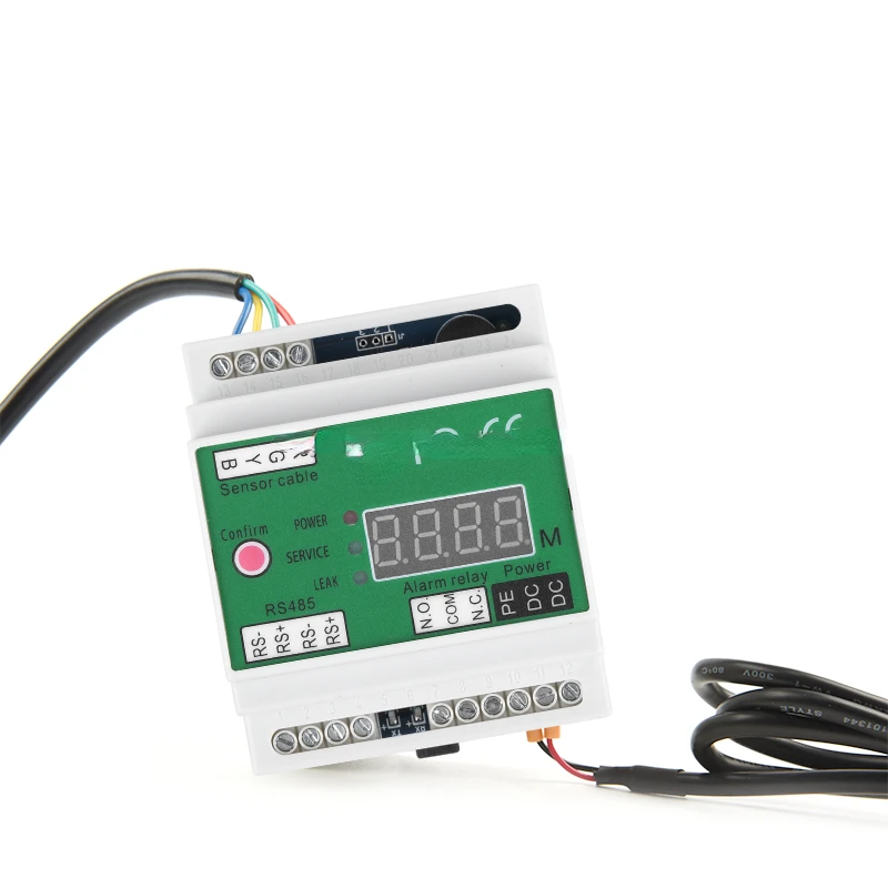 High Sensitive Locating Water Leak Alarm Controller For Data Center 4 Core Water Leak Sensor Cable Water Leakage Detector