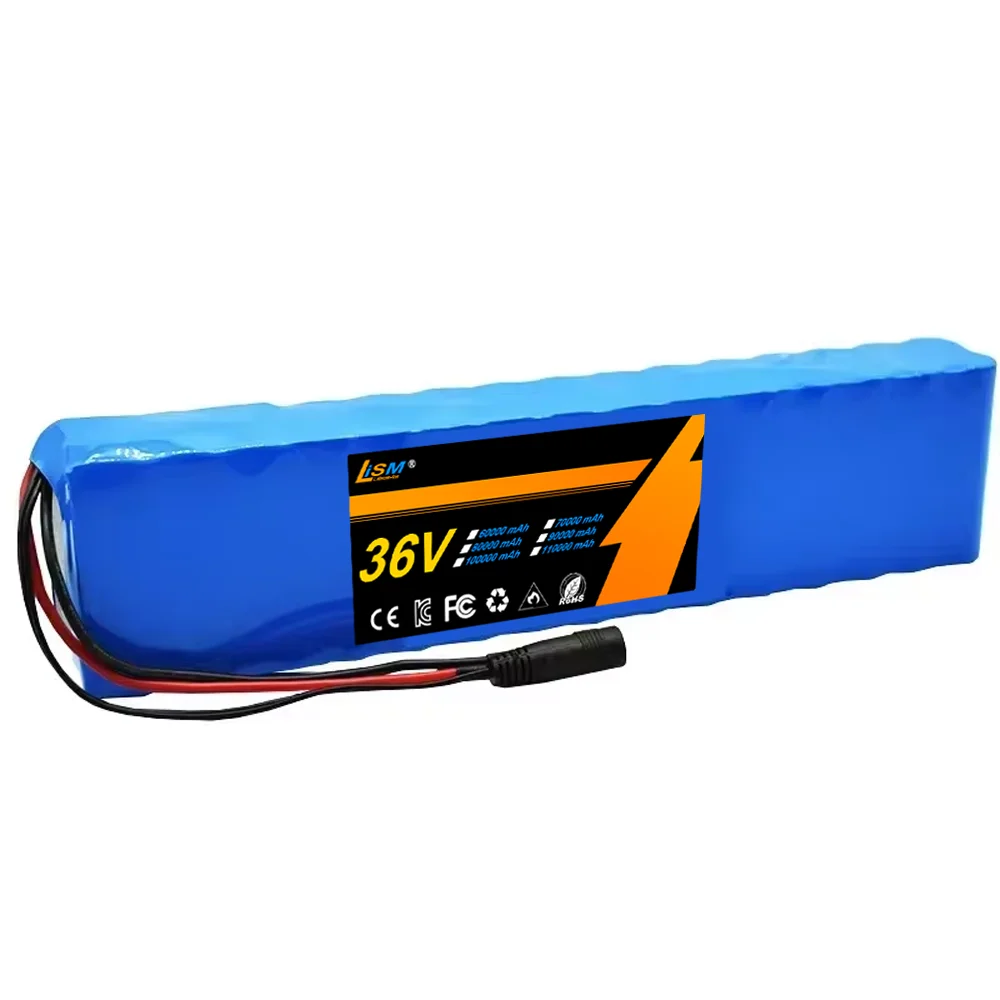 10S3P 36V 300Ah 18650 Rechargeable Lithium Battery Pack 1000W Power Modified Bicycle Electric Scooter Vehicle