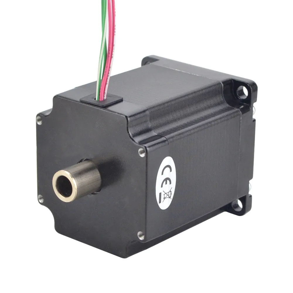 Hollow Shaft Nema 23 Stepper Motor Dual Shaft 1.45 Nm 2.0A 57x57x65mm Stepping Motor Shaft Φ12 mm  for CNC Milling Engravin