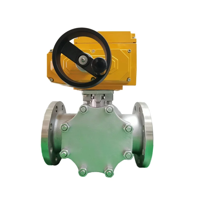 Customizable electric three-way ball valve for water, oil and steam switching to reversing mixed diversion regulation - OEM
