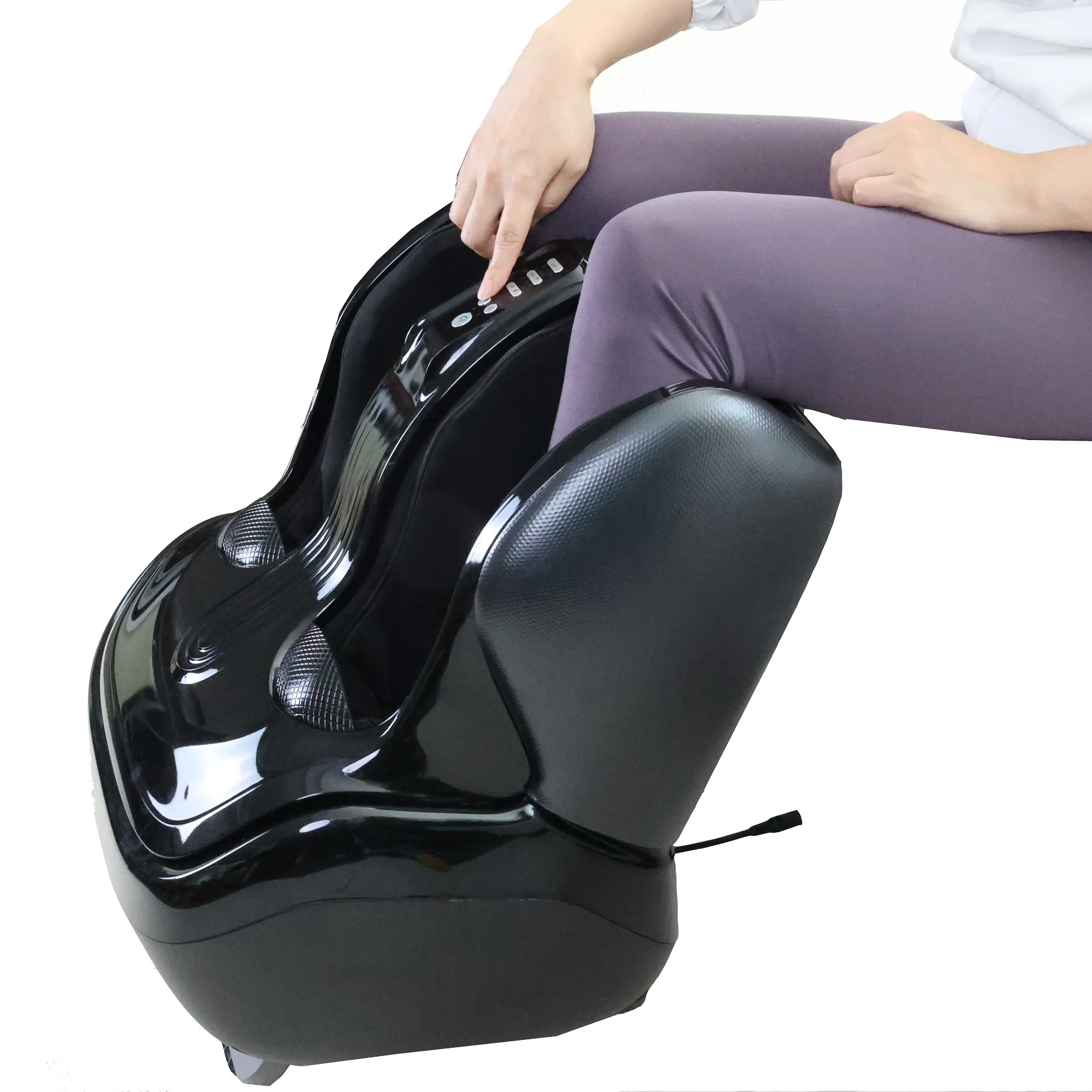 

360 acupressure foot kneading rolling heating air pressure compression treatment system foot and leg device