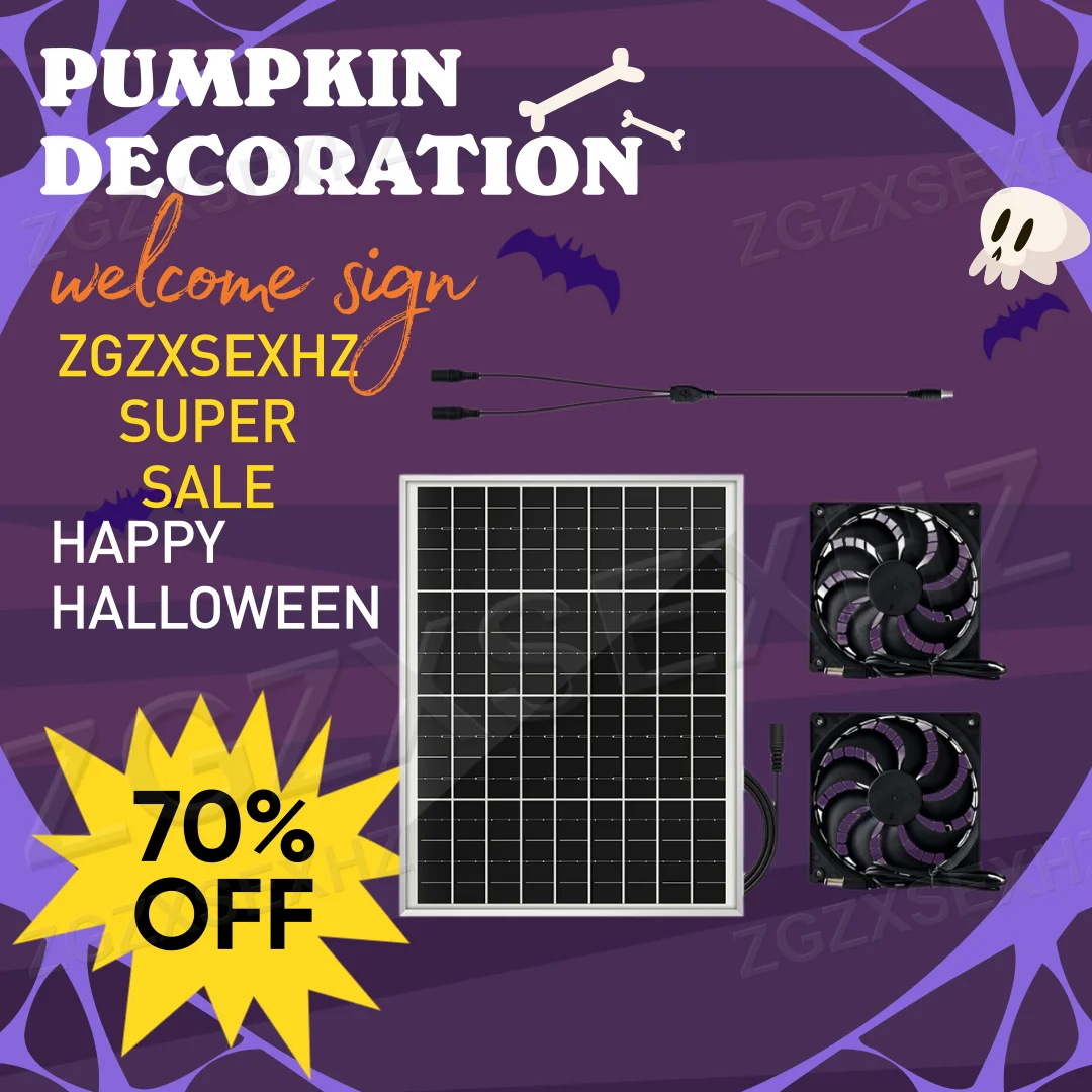 

15W Portable Solar Panel Ventilator Air Extractor Exhaust Fan Waterproof Mini Fan for Kitchen Dog Chicken House Greenhouses