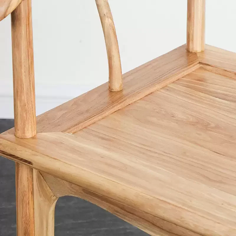 Sillón chino de madera maciza, silla de ocio antigua de olmo