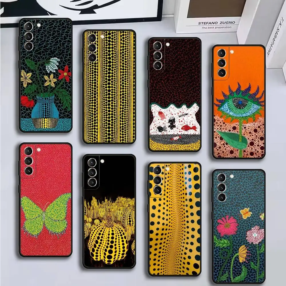 

Yayoi Kusama Pumpkin Phone Case For Samsung GalaxyA13,21s,22,31,32,52,53,71,72,73,Soft Black Cover