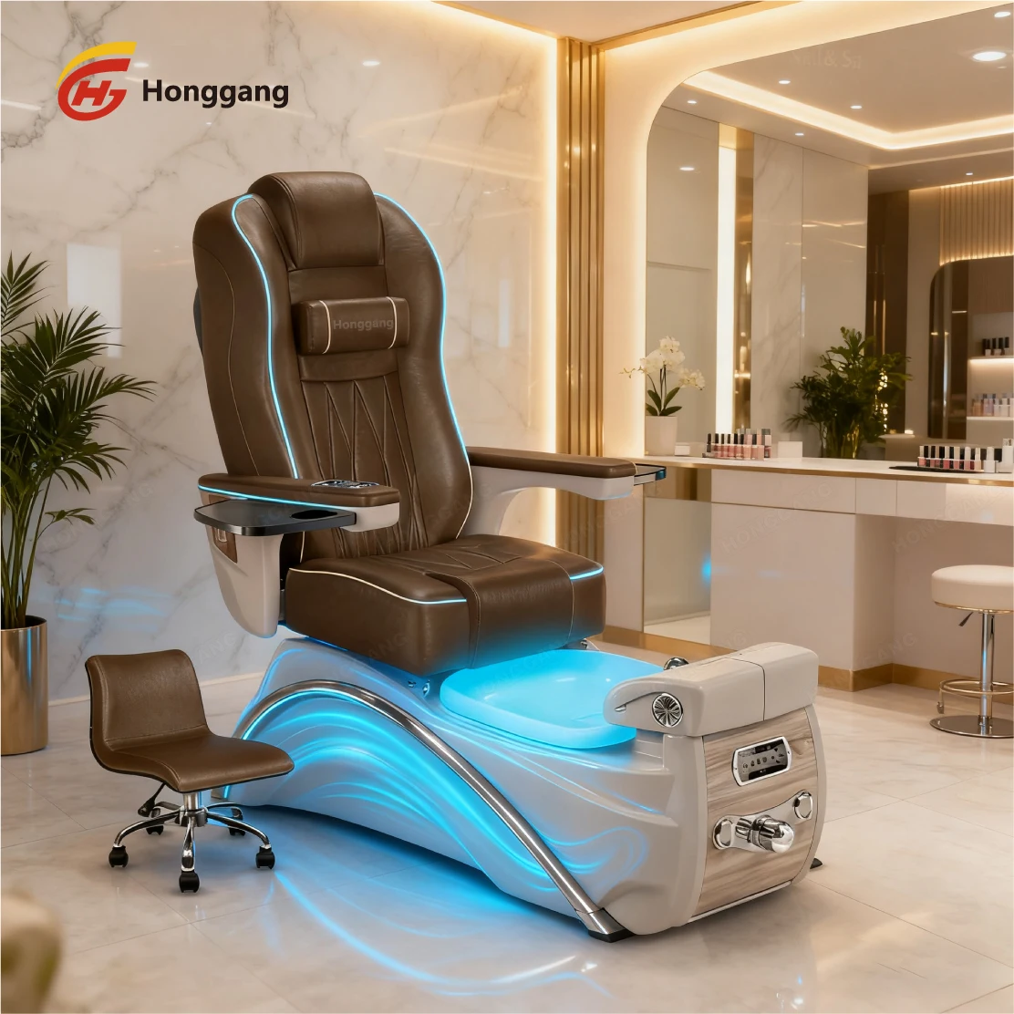 

Современное европейское профессиональное роскошное кресло для салона спа-массажа, маникюра и педикюра со сливным насосом для маникюрного салона
