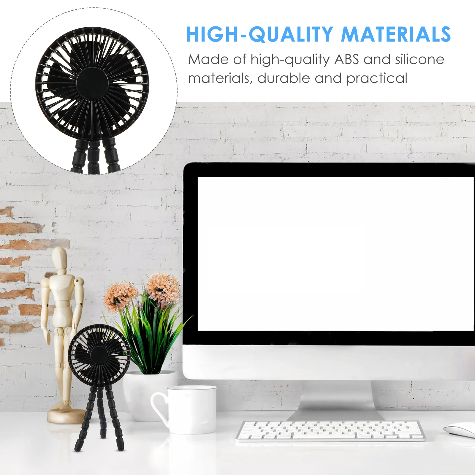 

Baby Stroller Fan Flexible 3- On Mini Fan For Desk Dormitory Office School Outdoor Sports Cooling Portable Air