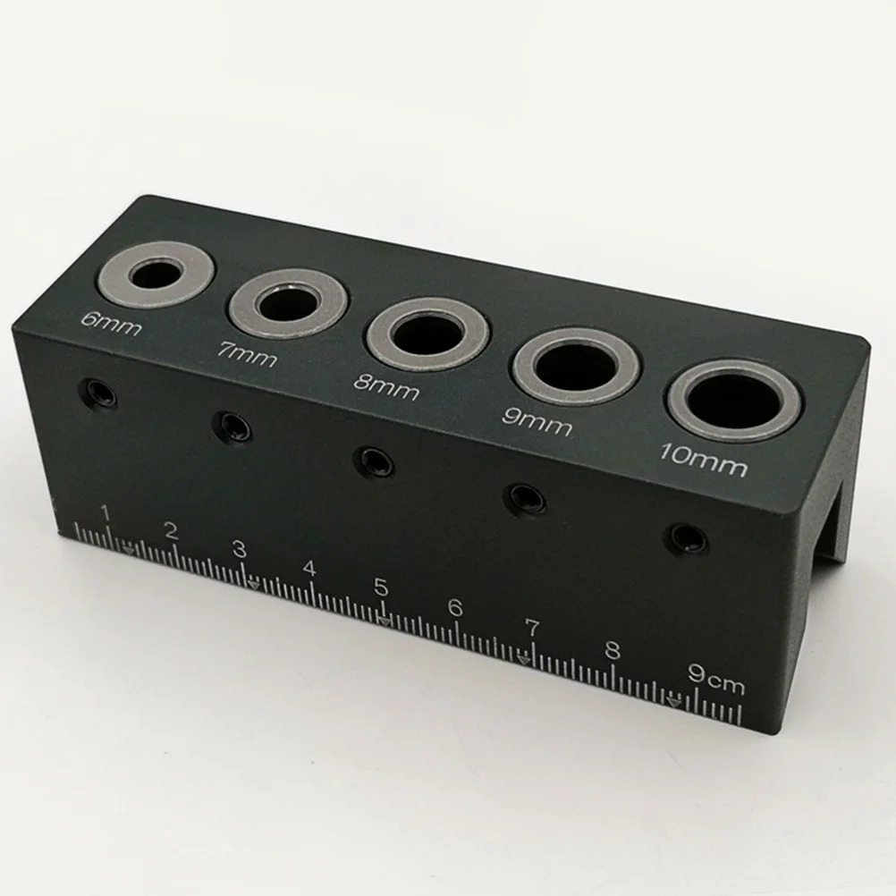 

Metal Woodworking Drill Guide Hole Puncher 90 Degree Round Tube Locating Punch Right-Angle Log Tenon Position Assist 6-10Mm