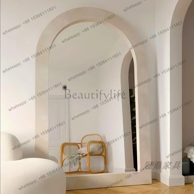 Hot Selling Products Art Nordic Mirror Living Room Big Girls Full Body Aesthetic Funky Wooden Garden Bedroom Korean Style Spiege