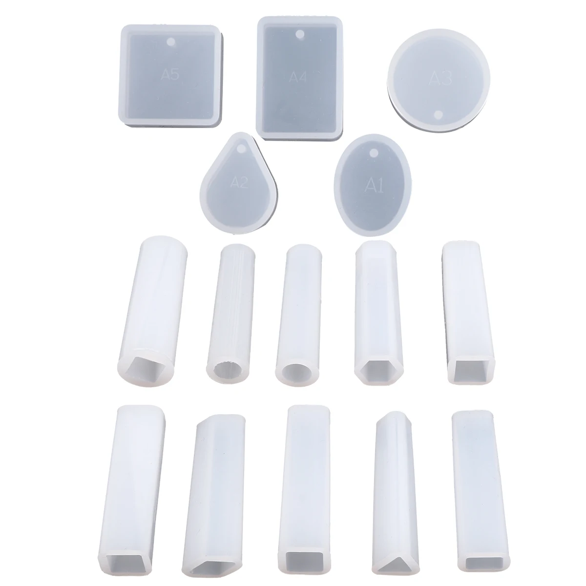 

Pendant Silicone Mold Set Square DIY Jewelry Making Gifts Women Girls Families Children Crystal Resin Molds Accessories H