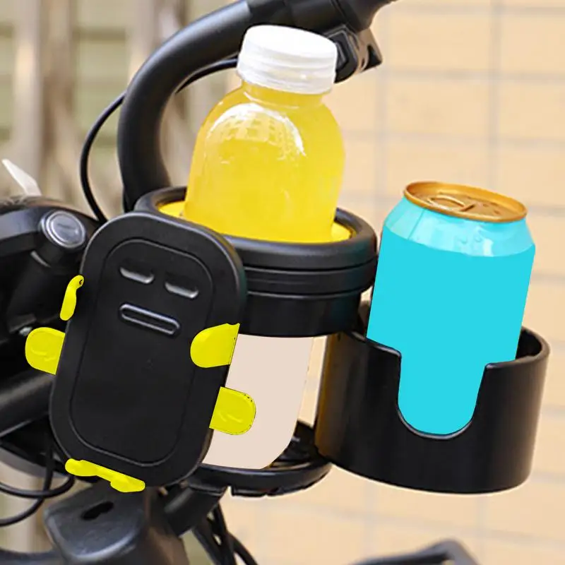 Stroller Cup Holder Bike Bottle Holder 360 Rotating Stroller Drinks Carrier Stroller Bottle Holder With Phone Slot For Stroller