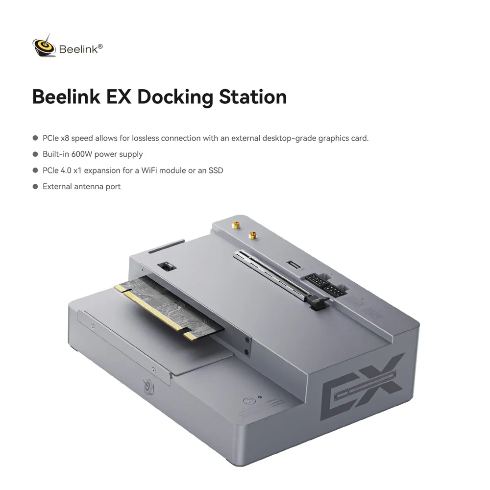 BEELINK dedicated EX graphics expansion dock has a built-in 600w power supply and is only suitable for GTi12/GTi14 serie