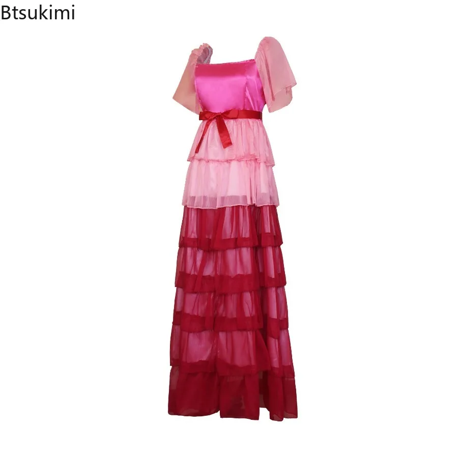 Hermione Women Pink Dress Princess Granger Cosplay Costume Halloween Maigc School Party Performance Clothes Lolita Evening Dress view 2