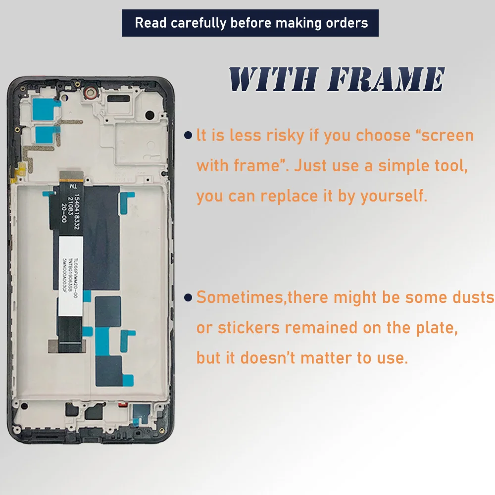 6.6 inch For Xiaomi Poco X3 GT LCD 21061110AG Display With Frame