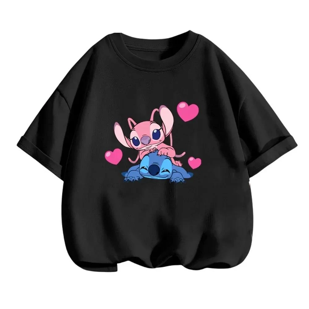 

Fashion Children Clothes Kids Summer Cute Stitch T-shirt Baby Boys Cartoon Tshirts Toddler Girls Short Sleeve Casual Trucksuit