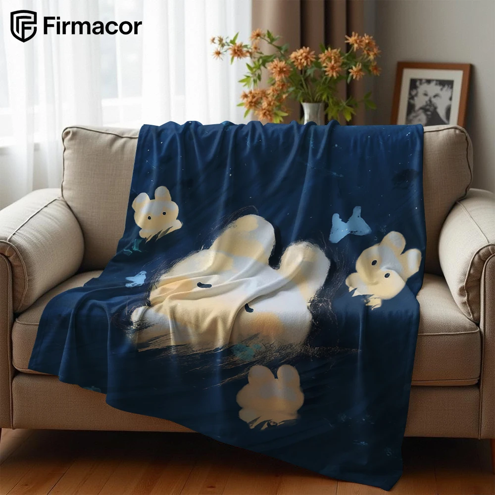 Bubble Ultra Soft Sherpa Fleece Blanket Fluffy Warm Halloween Cozy Throw for Sofa Couch Bedroom Gift All season