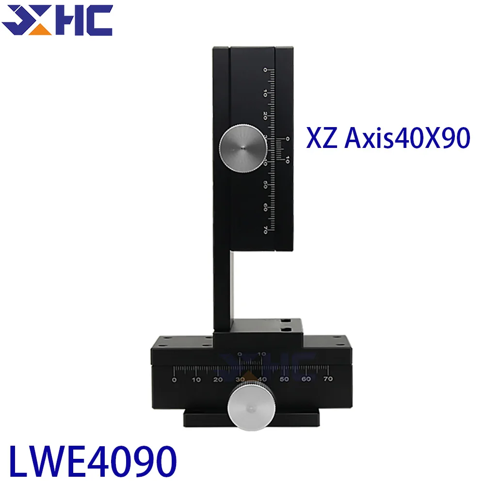 

XZ Axis LWE4090 40*90 Dovetail Groove Sliding Table Manual Platform Rack and Pinion Drive High Precision Knob Fine-Tuning Slide