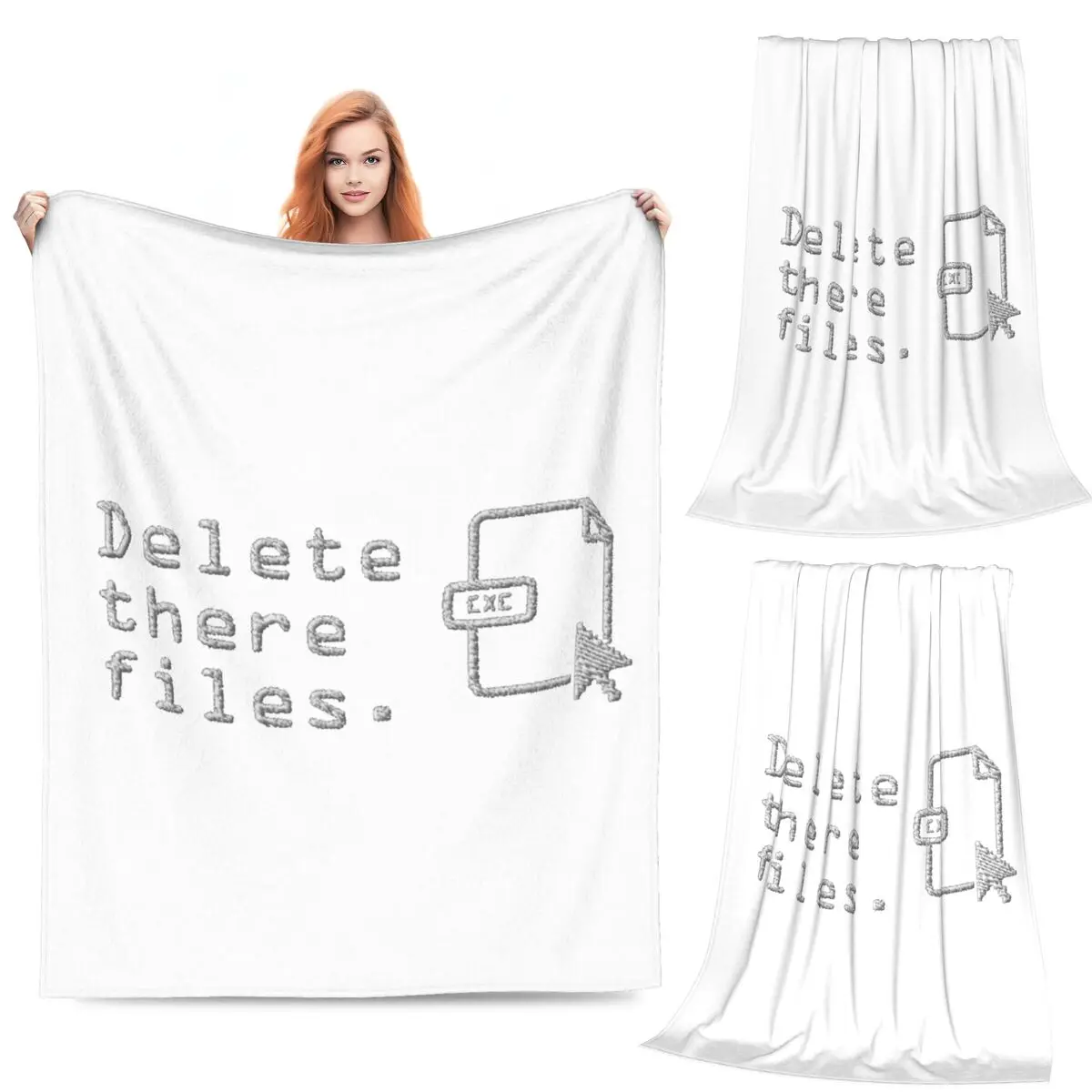 

Delete There Files - Scammer Payback Blanket Fleece Sofa Warm Throw Blankets for Couch Bedding Travel Throws Bedspread Quilt