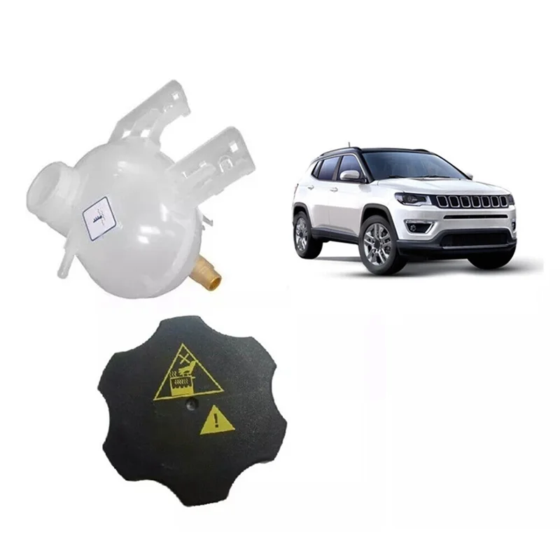 Car Radiator Coolant Water Tank Bottle with Cover for Jeep Compass Renegade 2017-2021 68289857AA