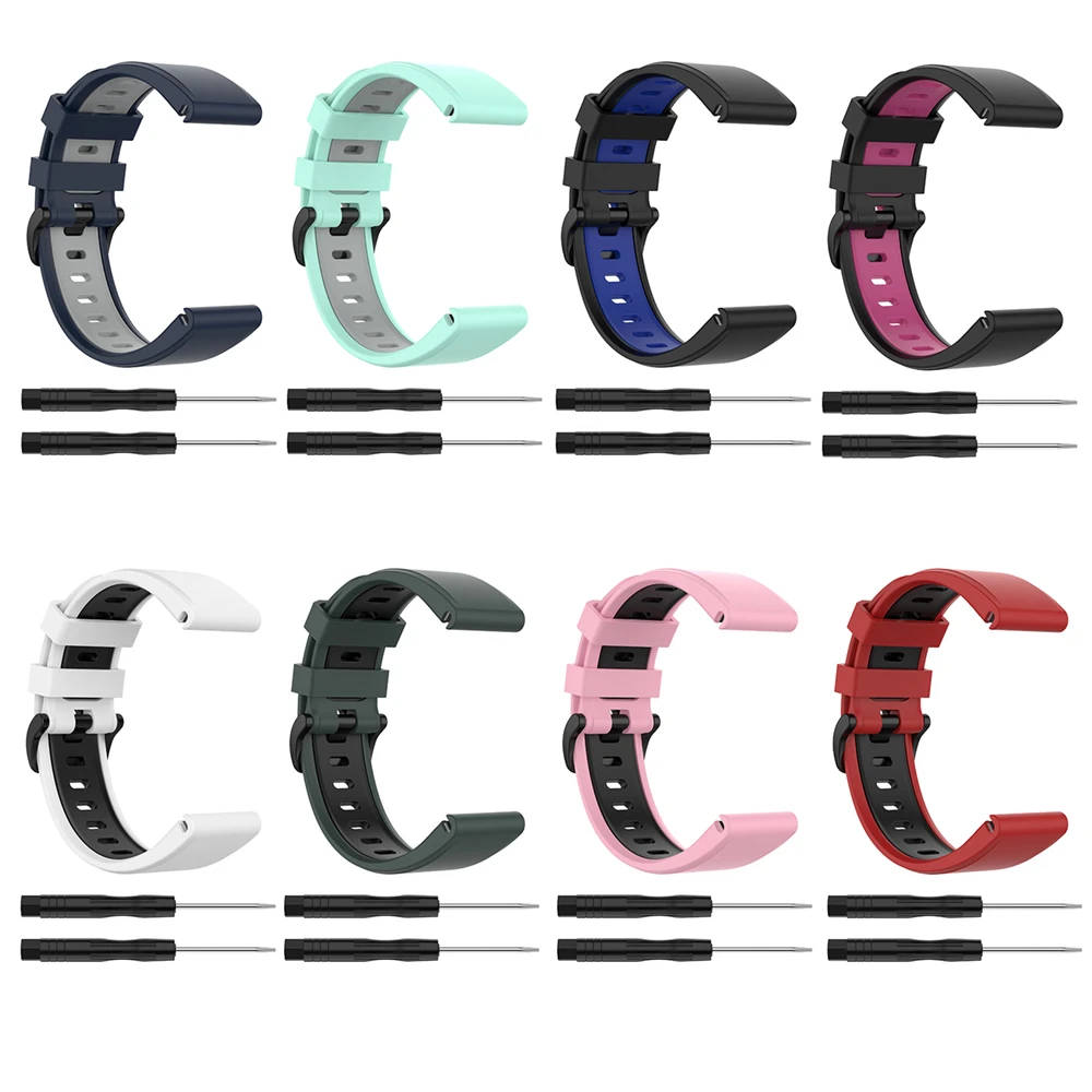 

22 MM Watchband For Garmin Fenix 6 6X Pro 5 5S 5X Plus 3HR Fenix7 7X Silicone Quick Release Watch Easyfit Wrist Band Strap