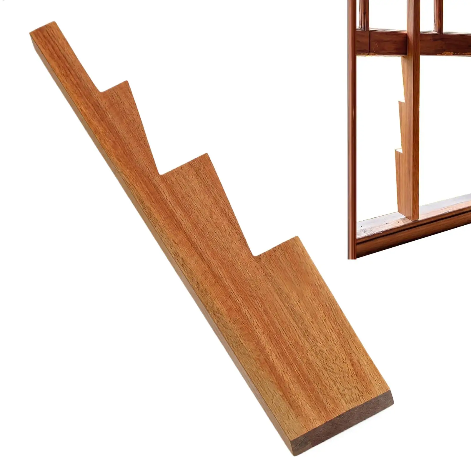 Window Prop Stick Opener 3 Adjustable Heights Wooden Fixing Tool 42cm Window Stay Holder for Ventilation Sliding Casement Home