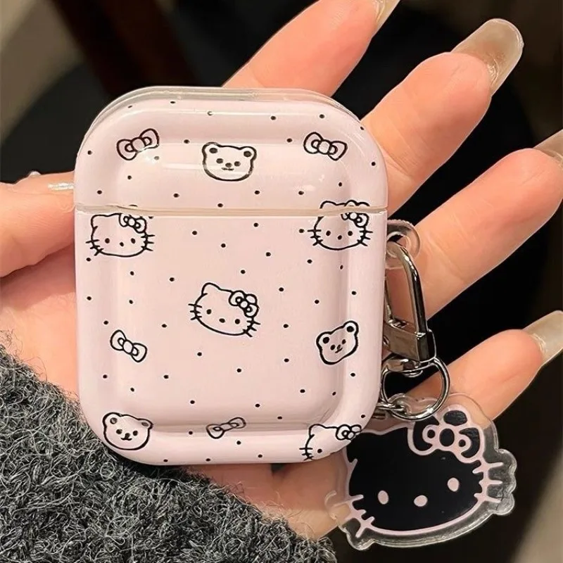 Olá kt bluetooth fone de ouvido caso para airpods4 fones de ouvido para apple airpods 1/2 3 pro2 bluetooth caso substituição chaveiro