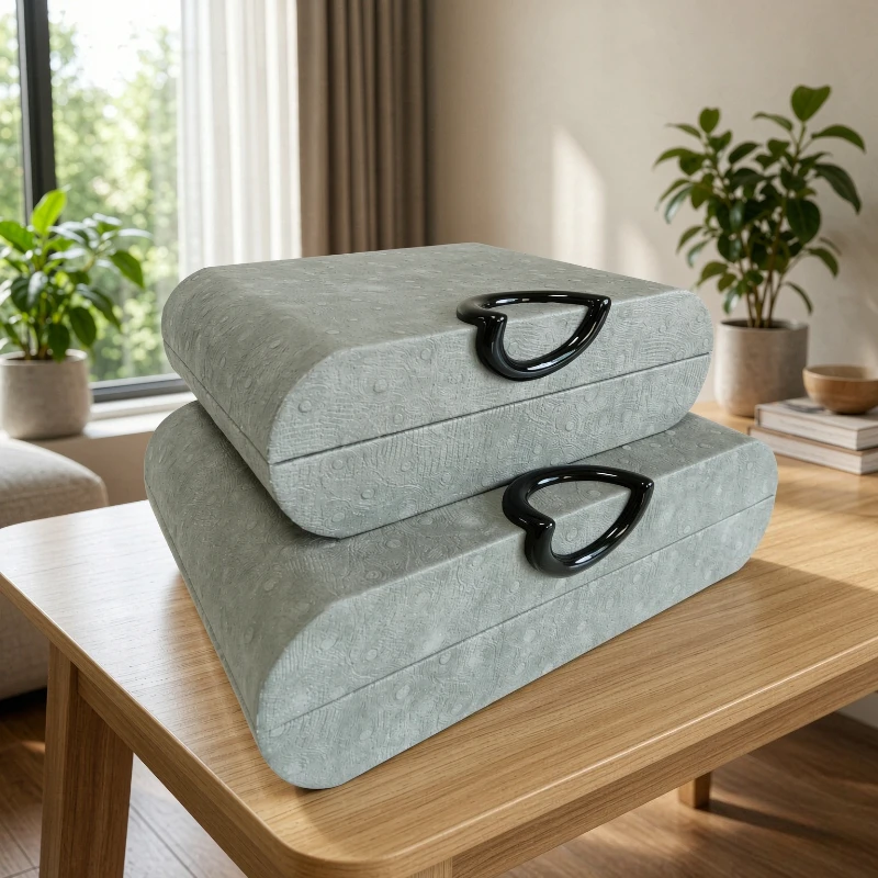 Large Wooden Jewelry Box Leather Surface Multi Functional Luxury Organizer for Rings Necklaces Bracelets Gift 보석함