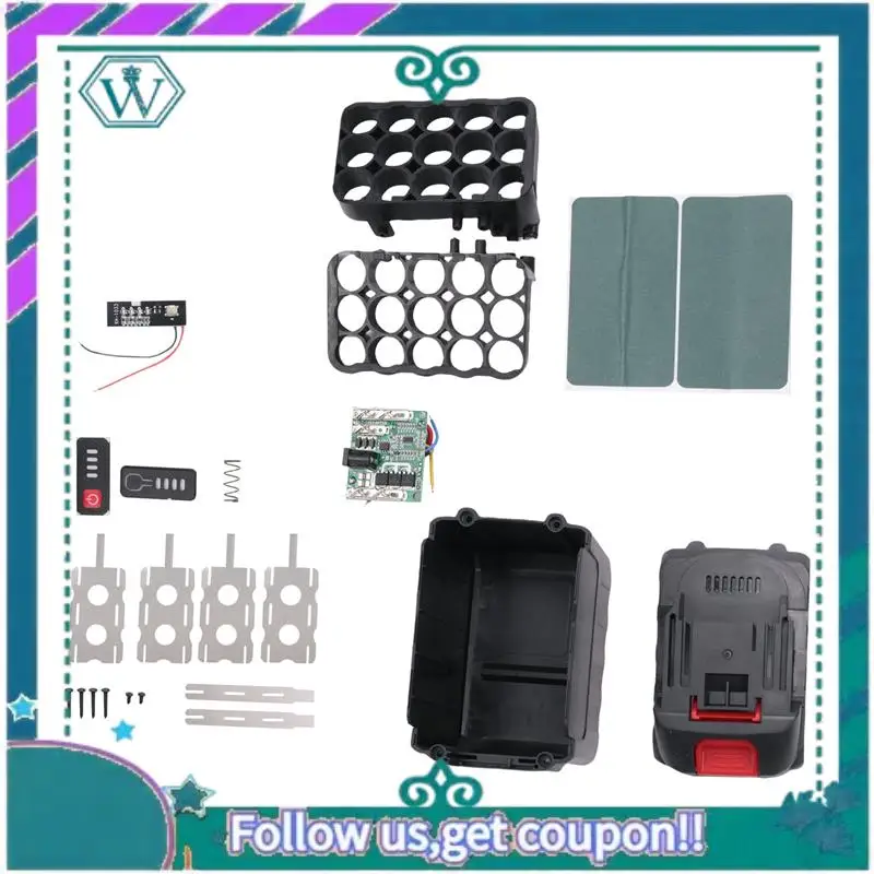 Модернизированный корпус литиевой батареи, печатная плата для Lomvum Zhipu Hongsong Jingmi, без оригинальной литиевой батареи 18 В Модернизированный корпус литиевой батареи, печатная плата для Lomvum Zhipu Hongsong Jingmi, без оригинальной литиевой батареи 18 В