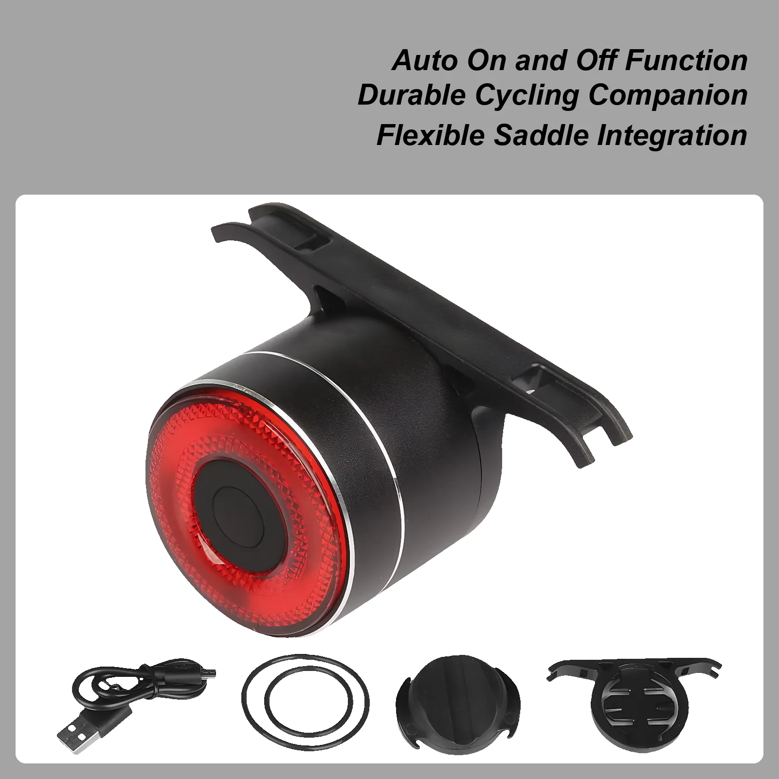 

Bicycle Tail Light Smart Bike Back Sensing Light Riding Back Brake Lamp For Riding Mountain Road Daily Commuting Camping Outdoor