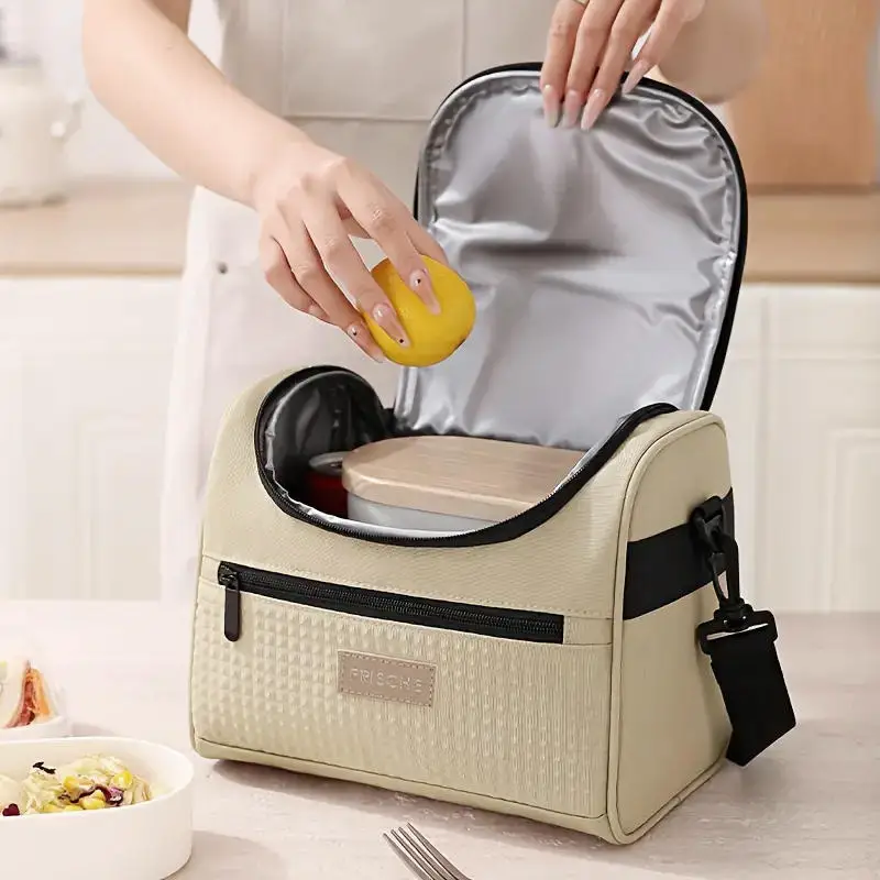 

New Tote Cooler Lunch Bags Portable Outdoor Picnic Office School Insulation Bag with Shoulder Strap