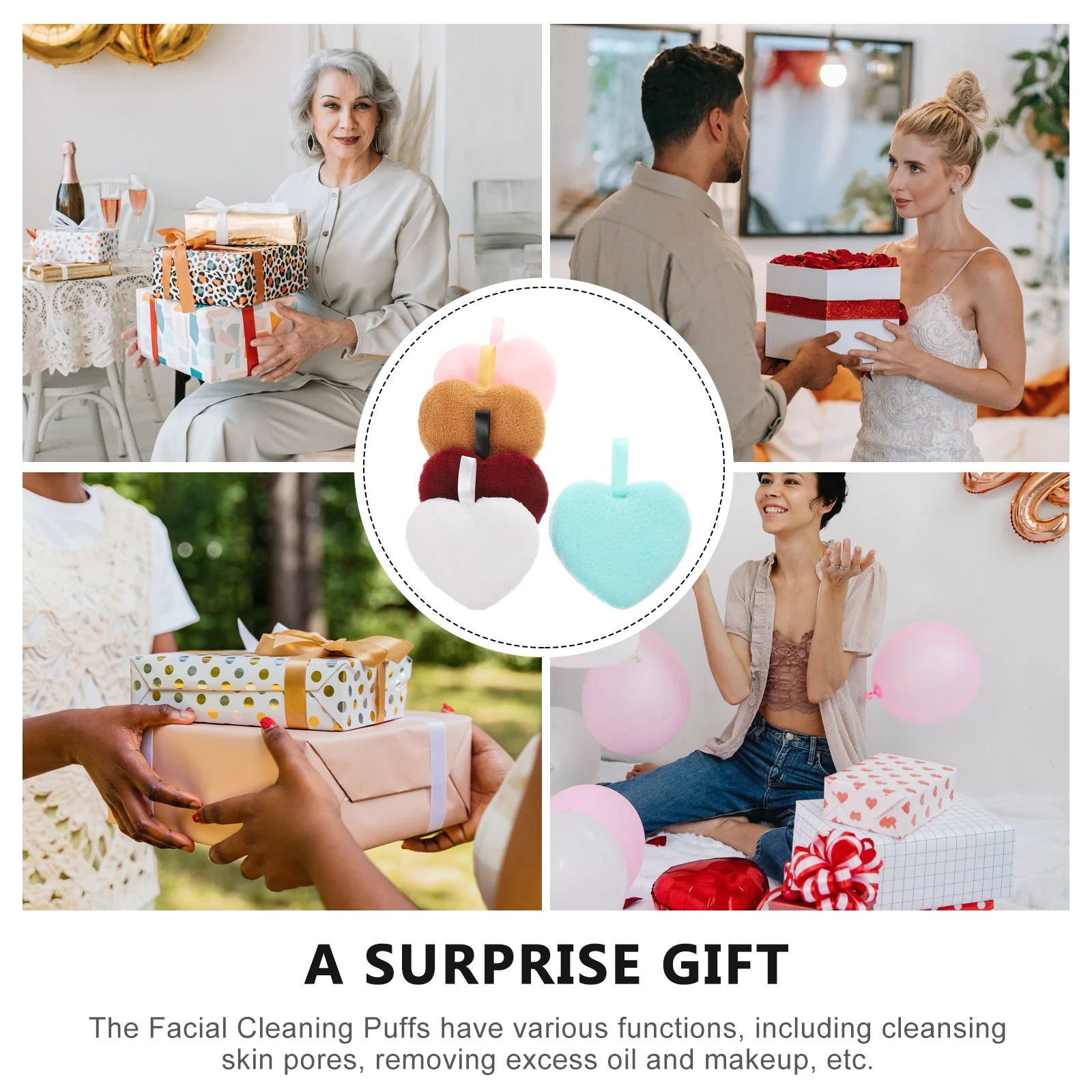 5 قطع من أدوات إزالة المكياج المحمولة لغسل الوجه، بودرة تنظيف ناعمة لإزالة المسام العميقة #4