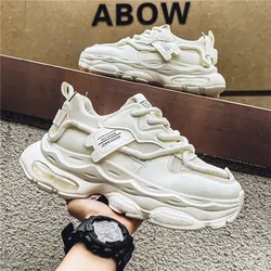 Fashion Platform Shoes For Men's Outdoor Lace-up Casual Shoes Breathable Chunky Sneakers Men Non Slip Trainers Sneakers