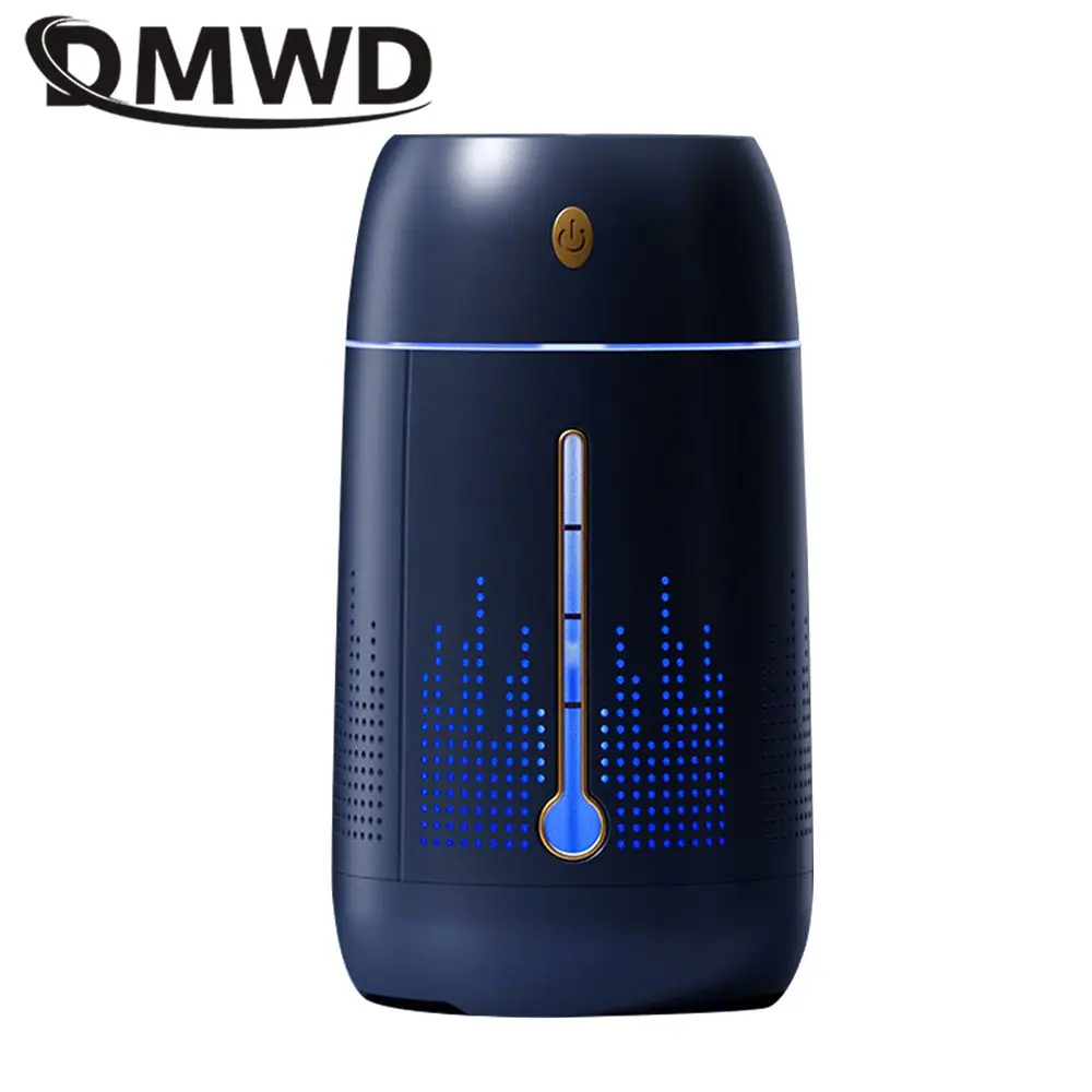 DMWD Household Humidifier Portable Air Purifier 1.2L Nano Sprayer Desktop Fogger Aroma Oil Diffuser Rechargeable Night Light