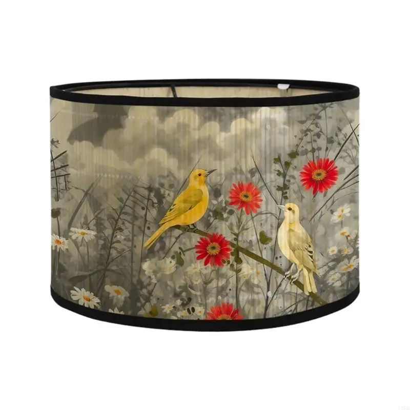 Elegant Bird Pattern Lamps cover E27 Bamboo Lampshades Lighting Accessories 