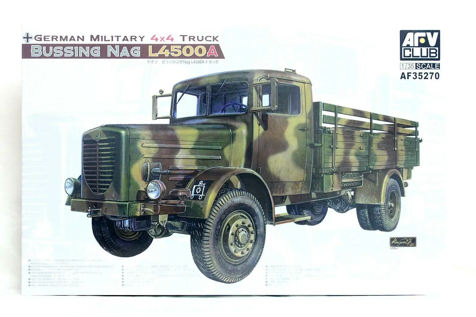 

AFV Club 1/35 AF35270 WWII German Bussing Nag L4500A Military 4x4 Truck