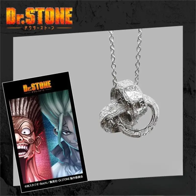 Collar Dr.Stone para mujer, collares de Cosplay Ishigami Senkuu para adultos, alta calidad, tendencia, Color plateado, regalos de joyería para amantes de la moda