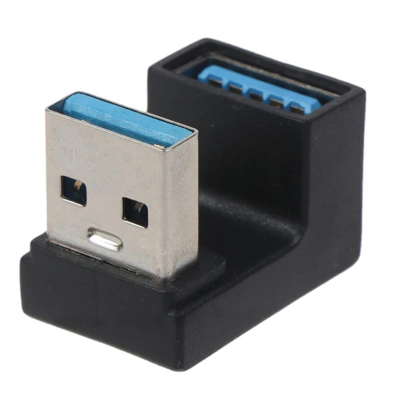 Adaptor USB 180 Bersudut 5Gbps Atas & Bawah 3.0 Derajat Ekstensi A Pria Ke Wanita 24BB