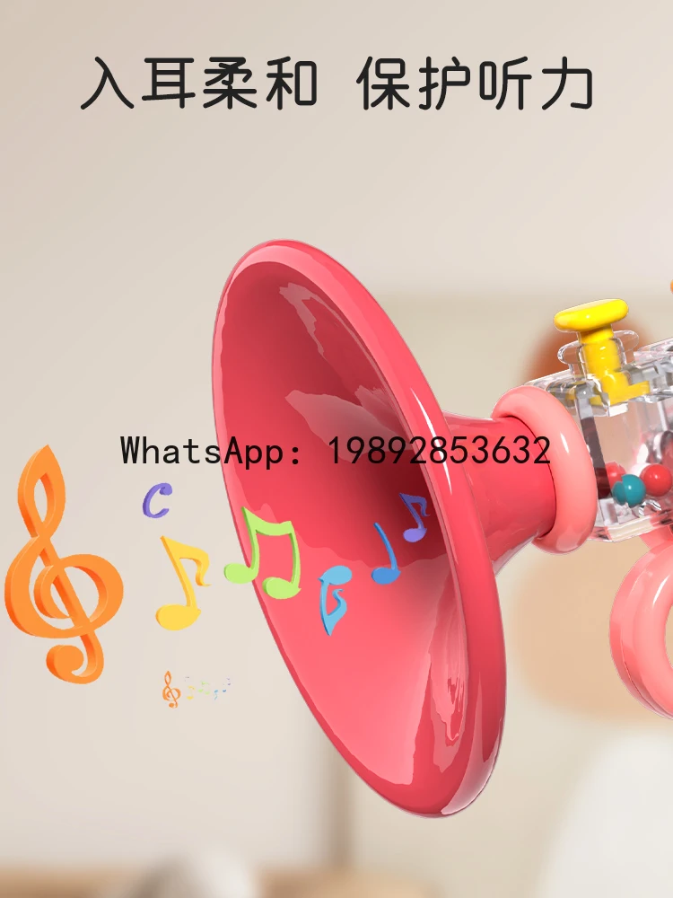 Small Trumpet Children's Toy Harmonica Blowing Music Instrument for Toddlers and Babies