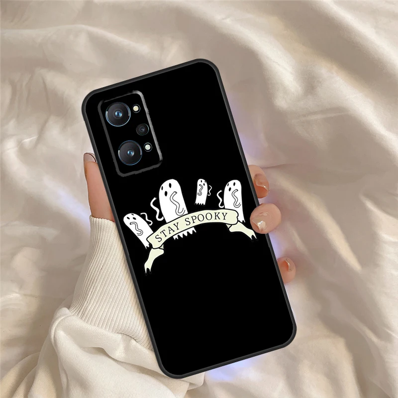 حافظة شبح مخيفة للهالوين لهاتف Realme C71 C55 C67 C51 C75 C63 C61 C65 C53 C35 10 11 12 13 14 Pro Plus GT6 GT7 Pro