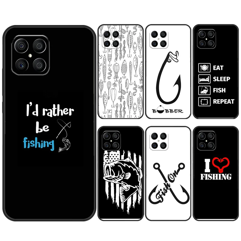 Love Fishing Case For Honor X9b X8b X8a X9a X6a X7a X6 X7 X8 X9 Honor 90 Lite 70 50 Magic 5 6 Pro Cover