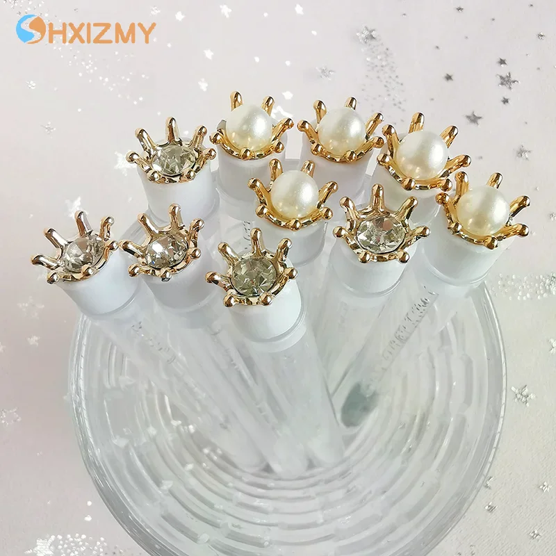 1 個再利用可能なパールクラウンメイクブラシチューブまつげブラシマスカラブラシまつげブラシチューブ