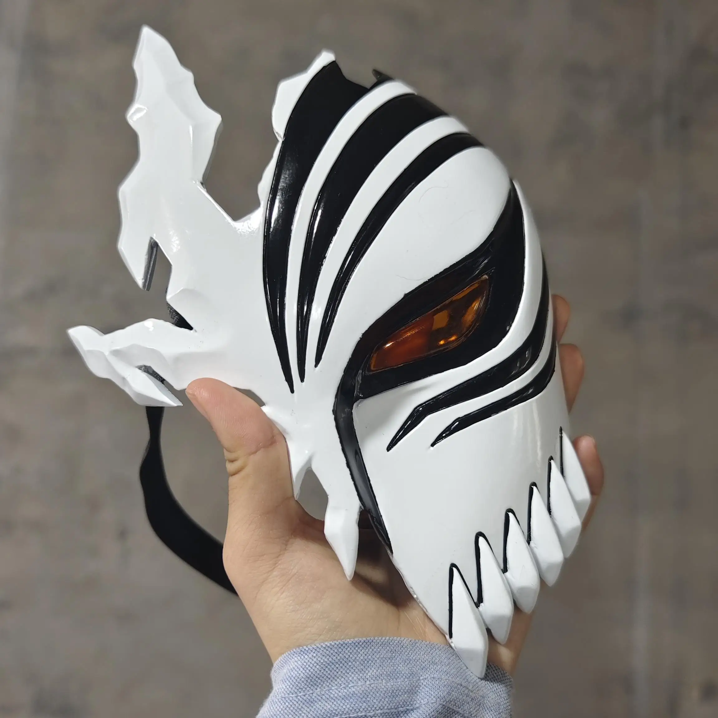 Bleach Ichigo Kurosaki Hollowfication Half Face Mask, Lightweight Cosplay Prop Replica for Conventions, Photoshoots Halloween