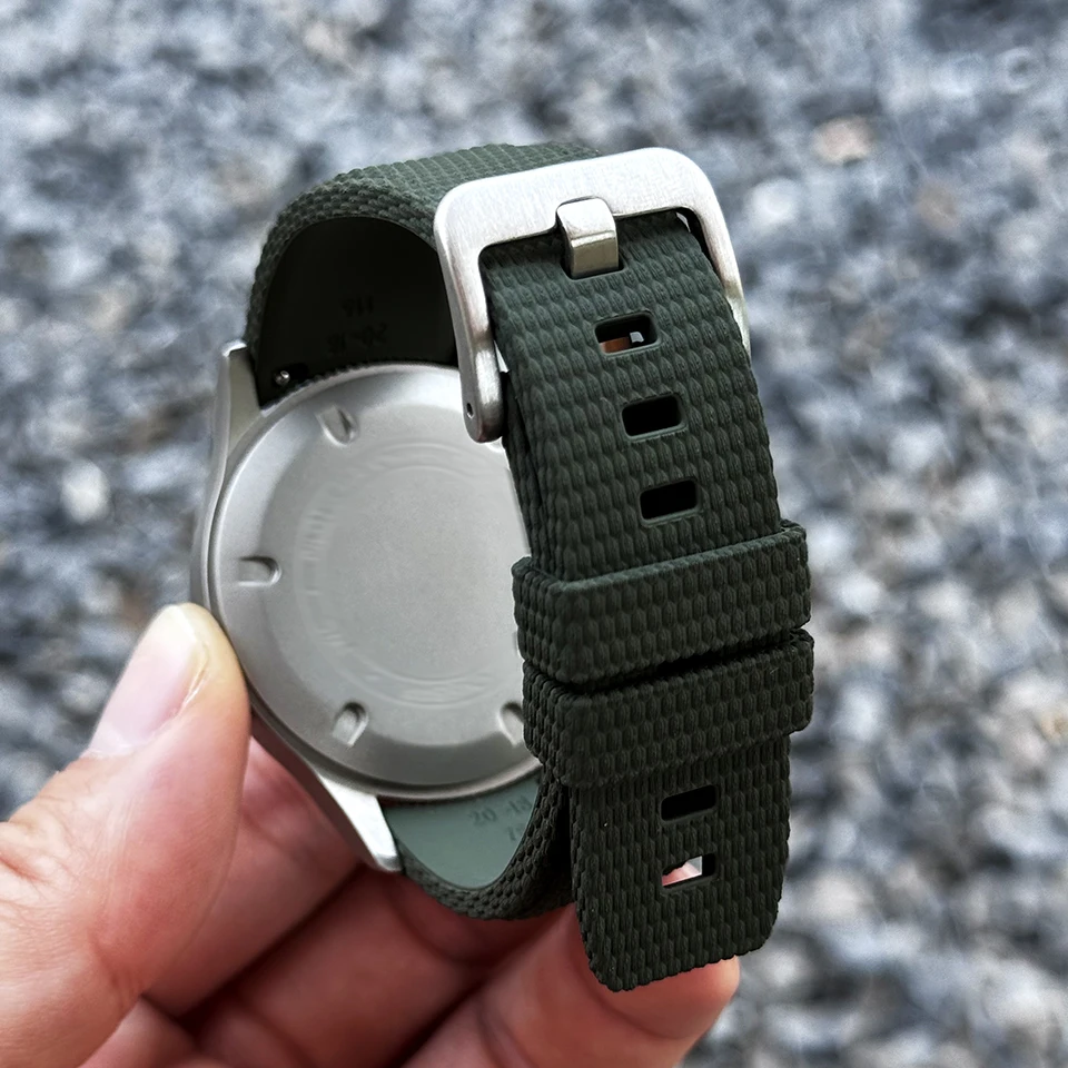 Curved End Watch Band Soft Fluorine Rubber Watchband 20mm/21mm/22mm Waterproof New FKM Watch Strap for Omega Wristwatch image 5