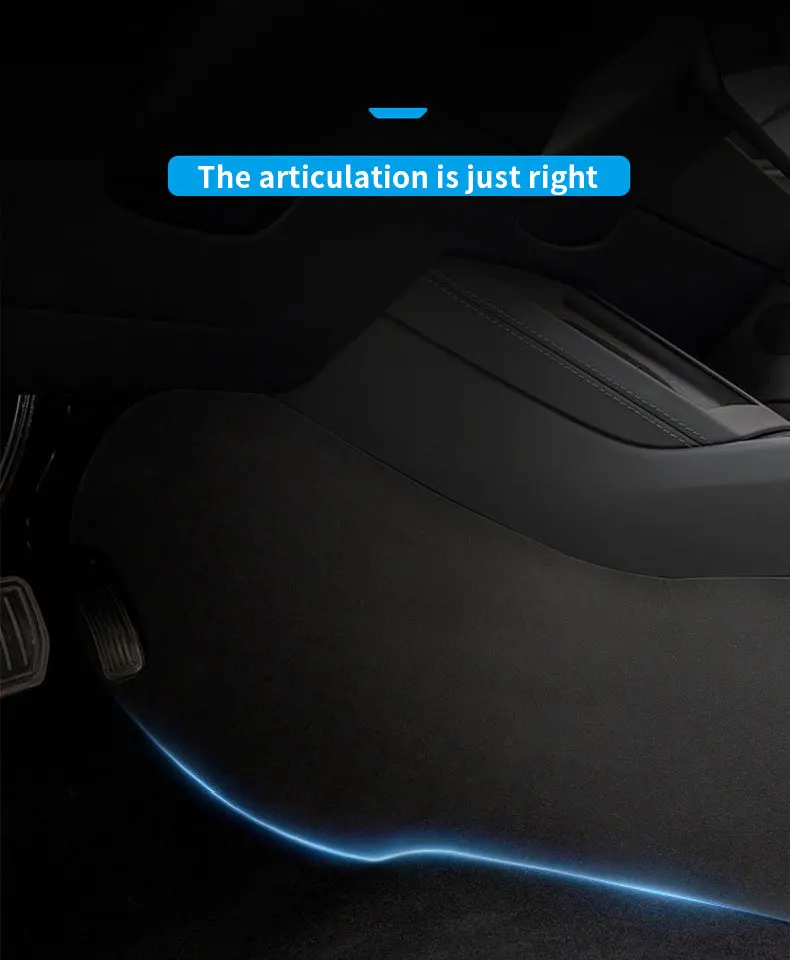 Carbon-Flash-Schutz für Tesla Model Y 2021-2024 Mittelkonsole, Zwei Seitenpaneele, Anti-Kick-Pad, Schutzabdeckung aus Leder – Detail 12