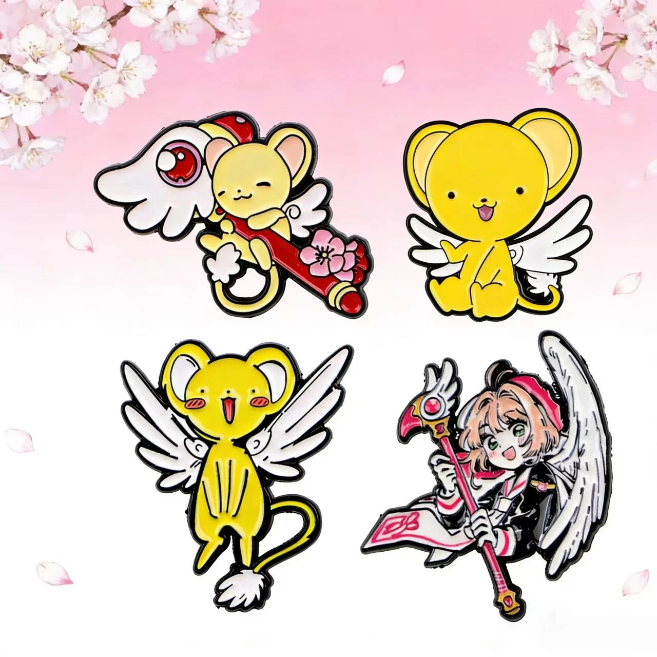 Anime Cardcaptor Sakura Figures Brooch Metal Badge Backpack Hat Lapel Pins Accessories Decorative Props Gift