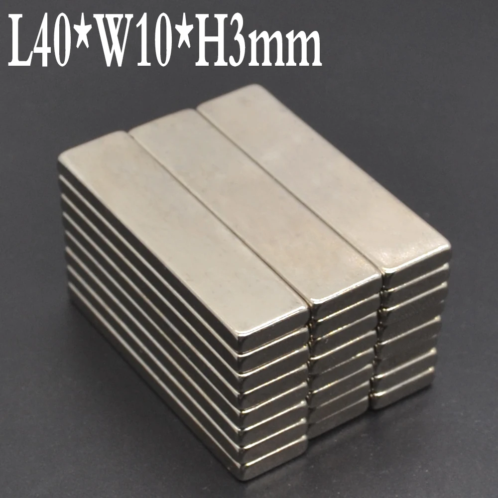 

1/5/10/20/500Pcs 40x10x3 Neodymium Magnet 40mmx10mmx3mm N35 NdFeB Block Super Powerful Strong Permanent Magnetic Imanes 40*10*3