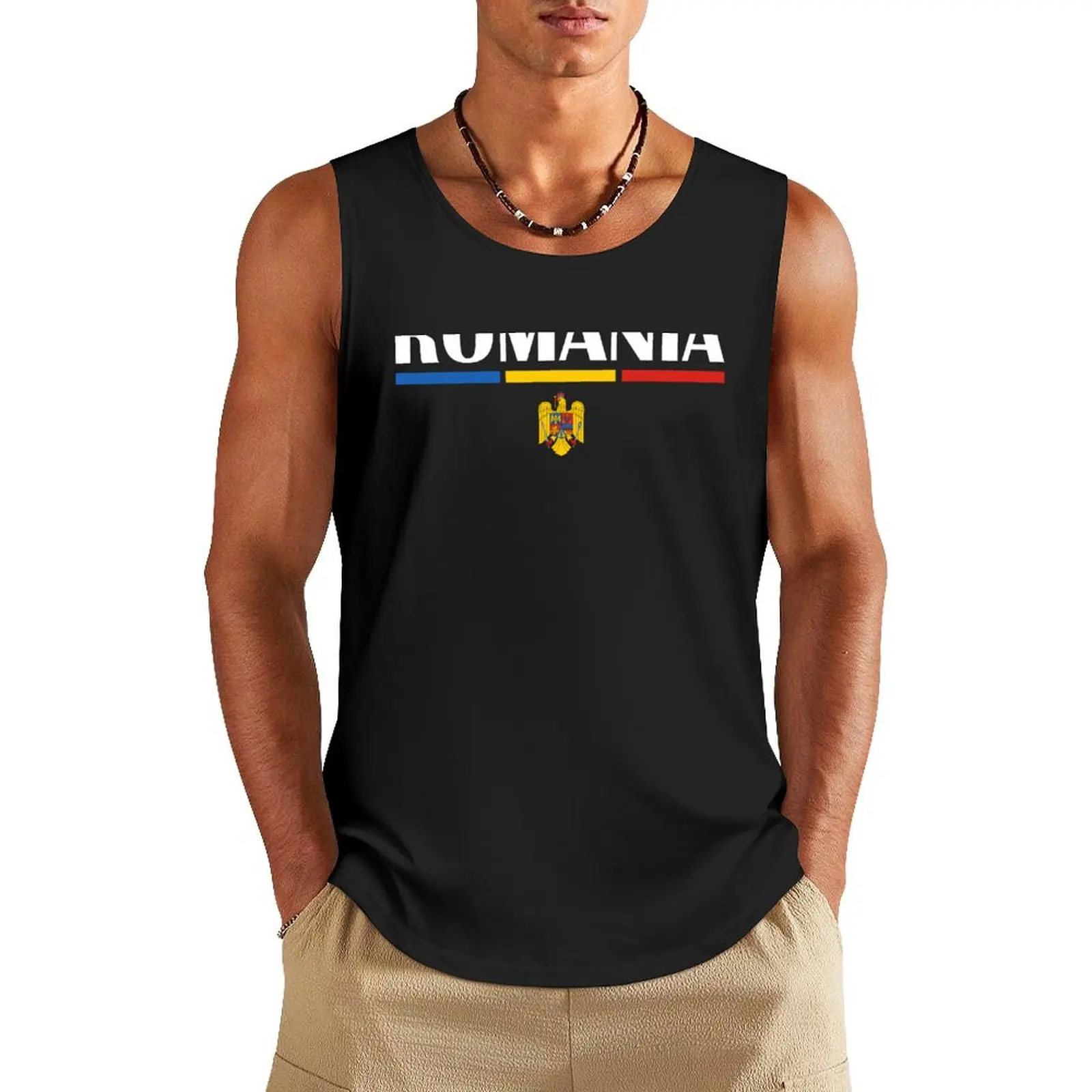 

romania fan t shirt Tank Top quick-drying t-shirt Men's t-shirt Men sleeveless tee Men's clothing