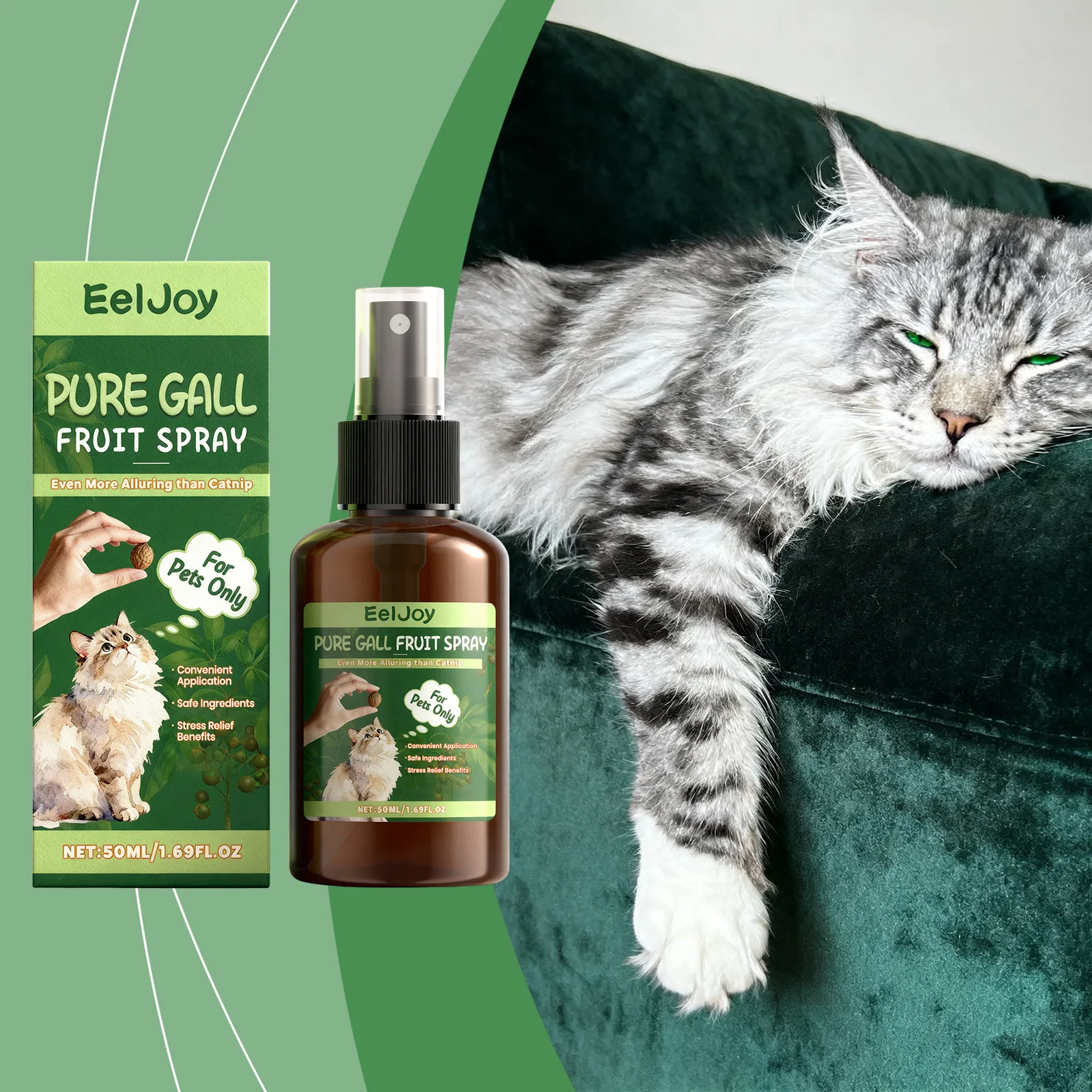 

Gentle Cat Training Spray Helps Guide Behavior Enhances Pet Interaction Stimulates Playfulness Eco-Friendly Formula for Cats