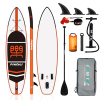 FunWater Cruise 335x84x15cm Inflatable Stand Up Paddle Board Ultra-Light Non-Slip SUP with Accessories for Water Sports
